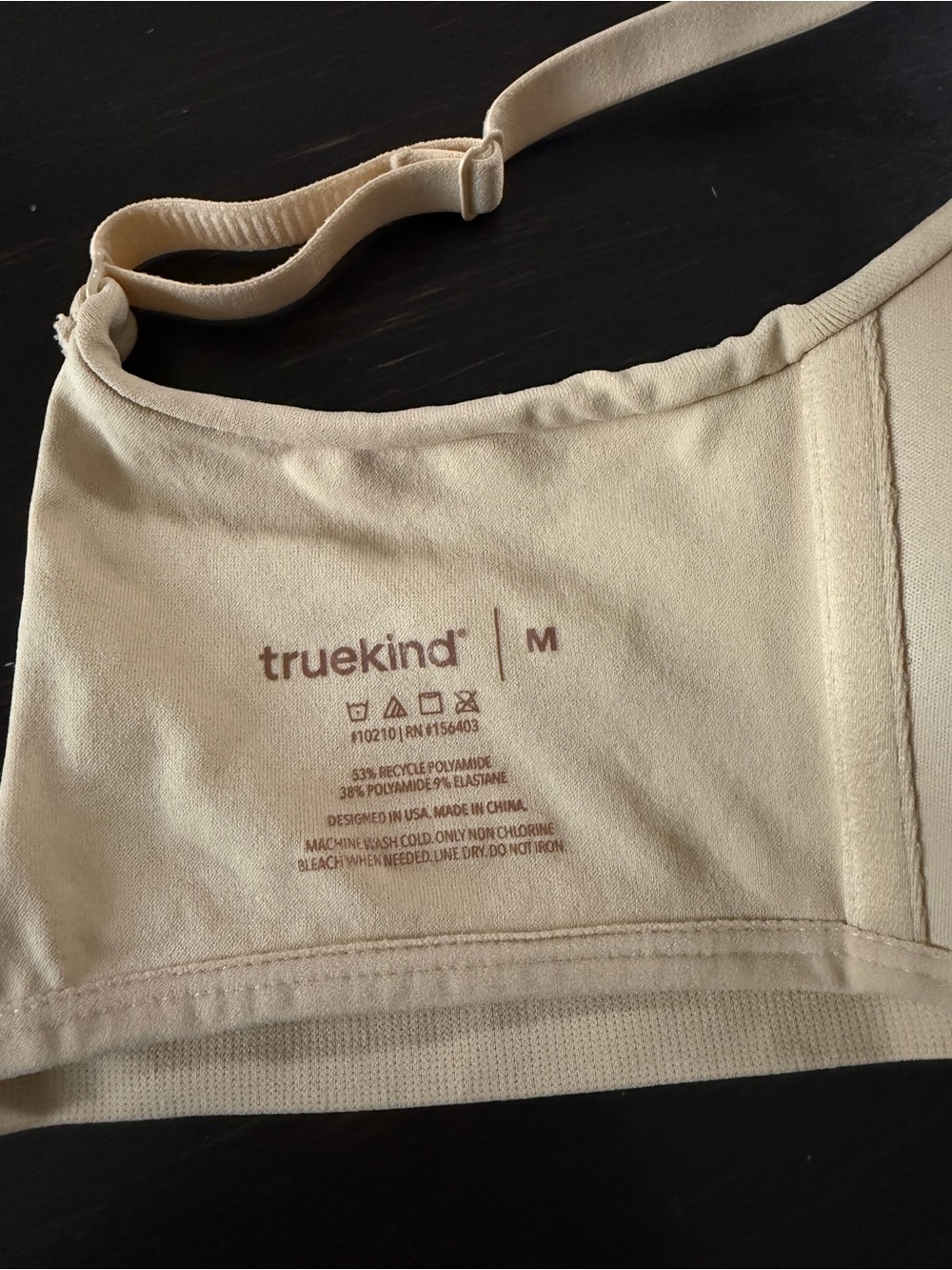 TrueKind v-neck wirefree bra M nude - Picture 2 of 2